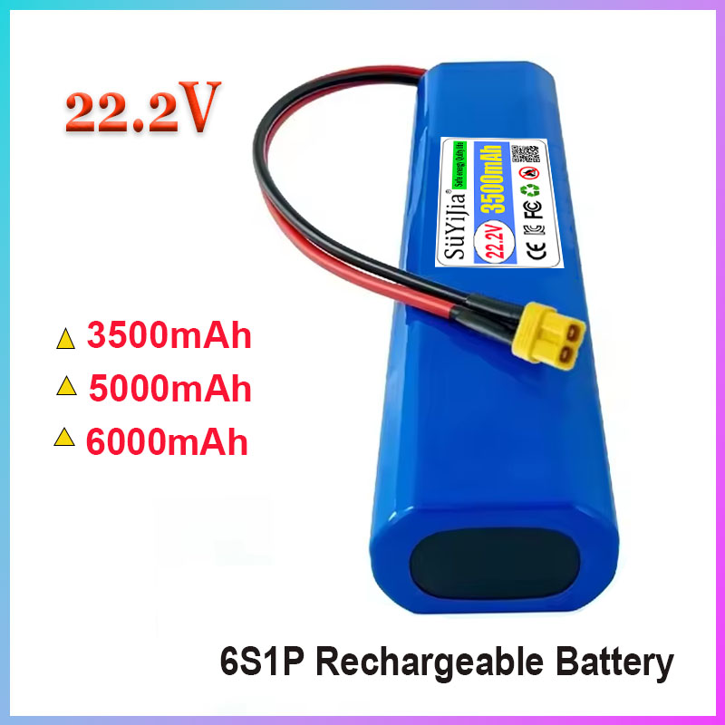 6S Lipo Battery 22.2V 5000Mah - Batteria ad Alta Capacità 6S1P 22.2V